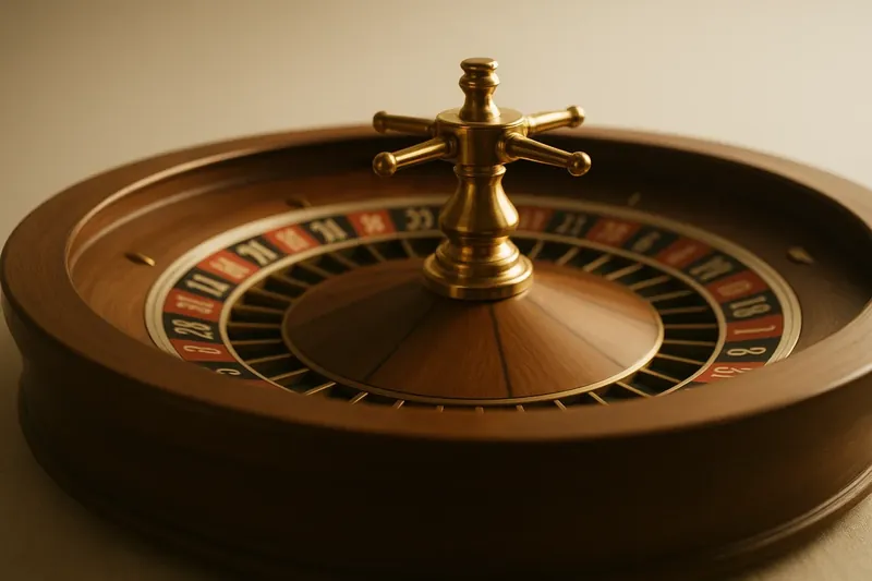 Close-up of live roulette wheel spinning in elegant casino lighting